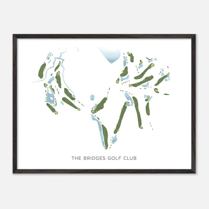 Print of The Bridges Golf Club Modern Map