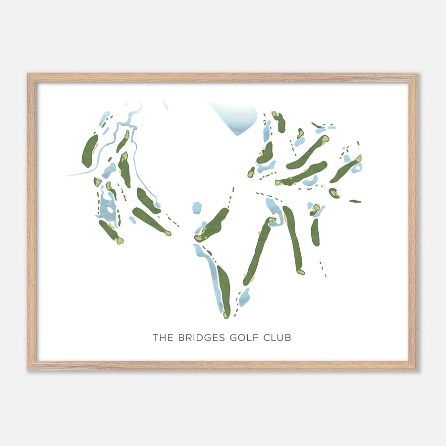 Print of The Bridges Golf Club Modern Map