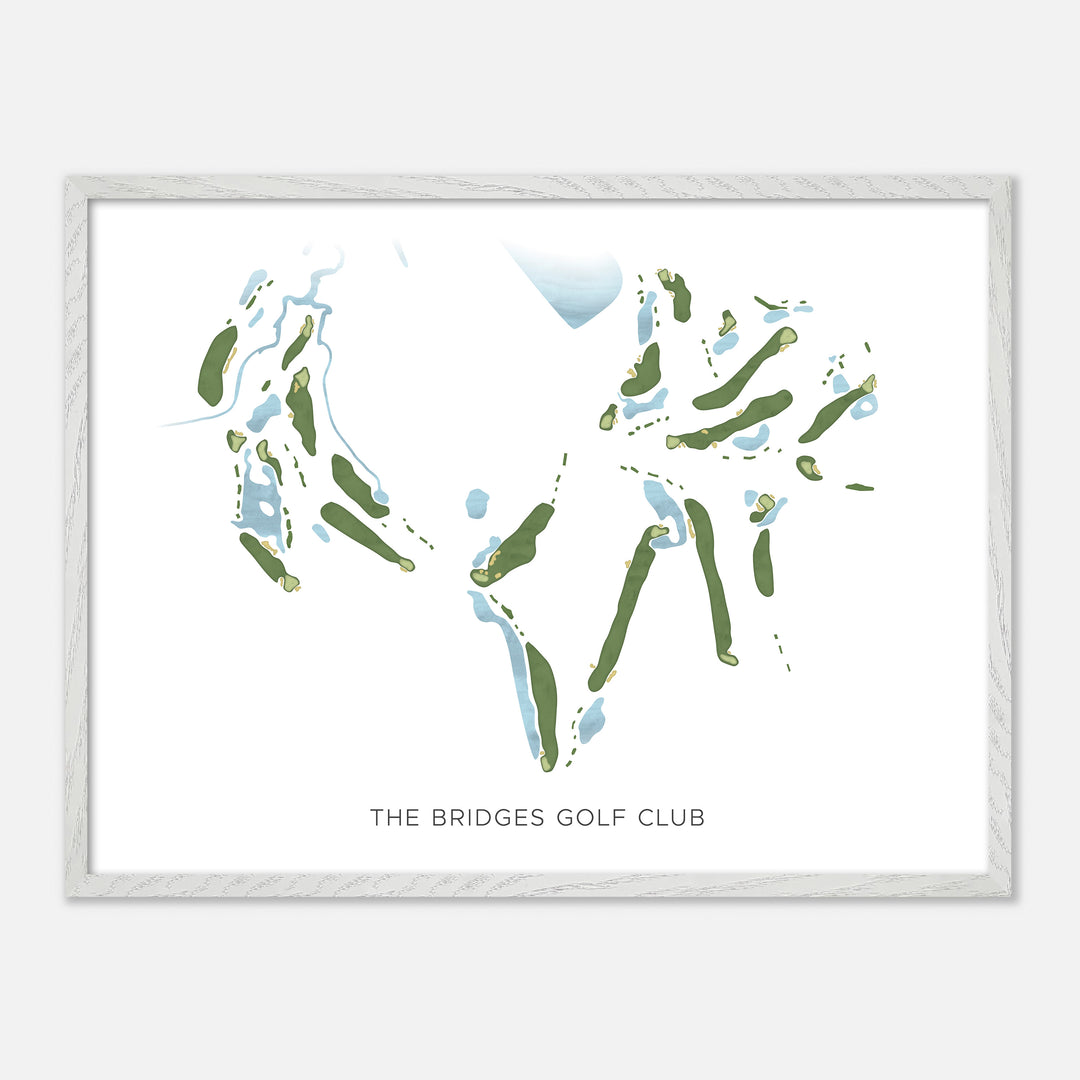 Print of The Bridges Golf Club Modern Map