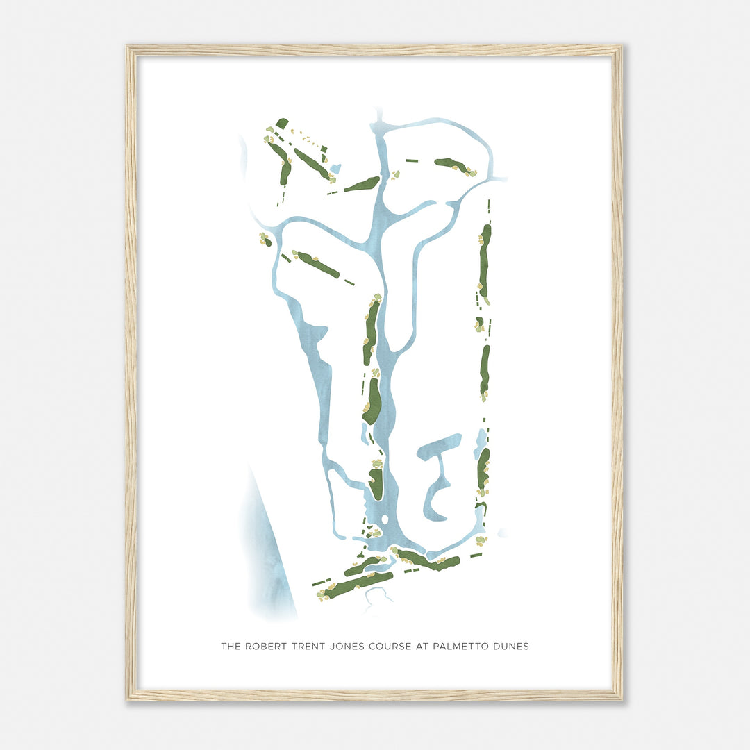 Print of The Robert Trent Jones Course At Palmetto Dunes Modern Map