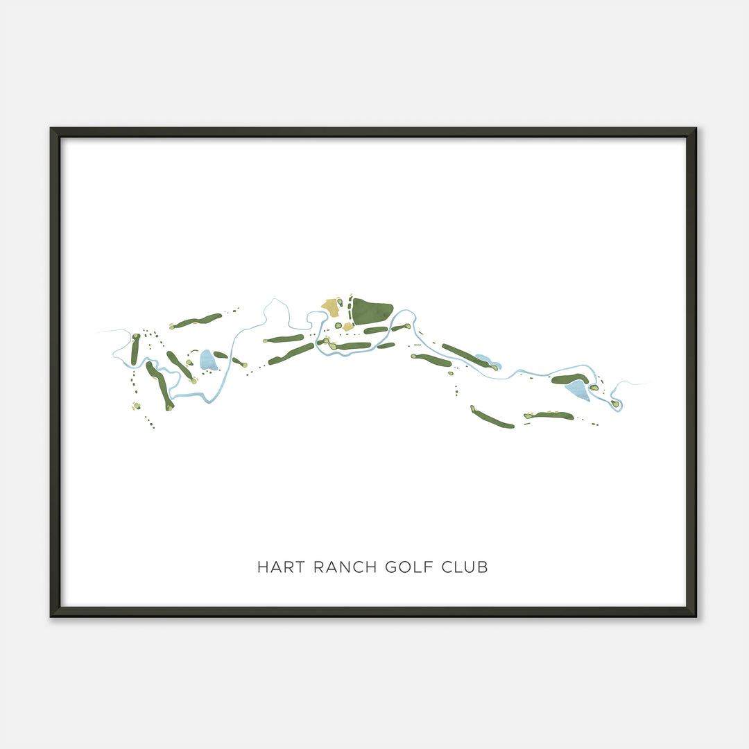 Print of Hart Ranch Golf Club Modern Map