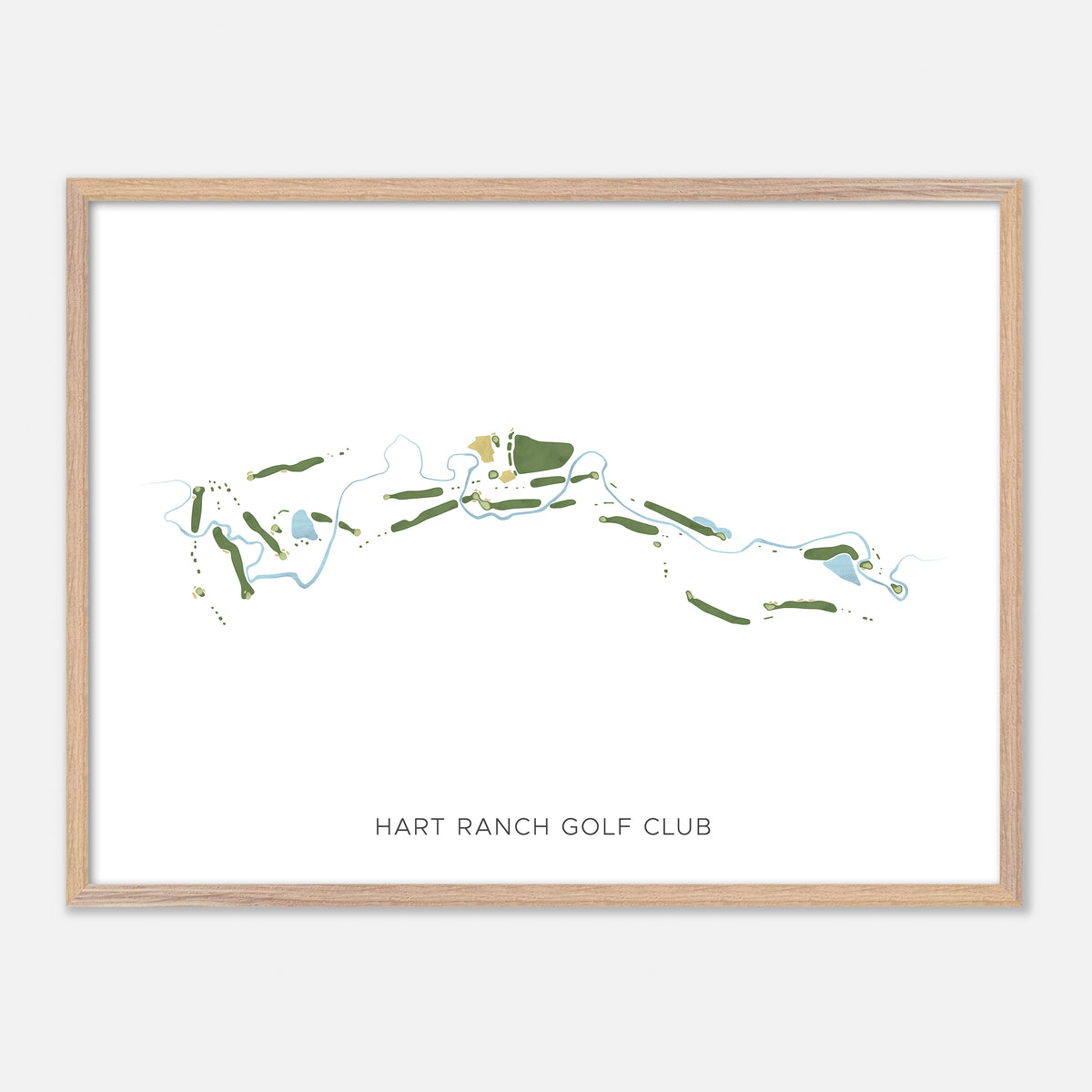 Print of Hart Ranch Golf Club Modern Map