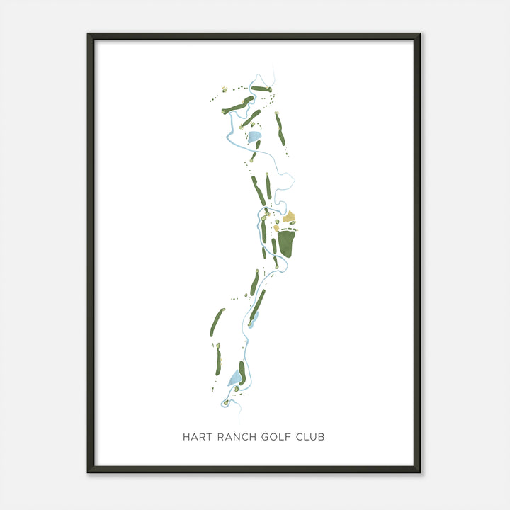 Print of Hart Ranch Golf Club Modern Map