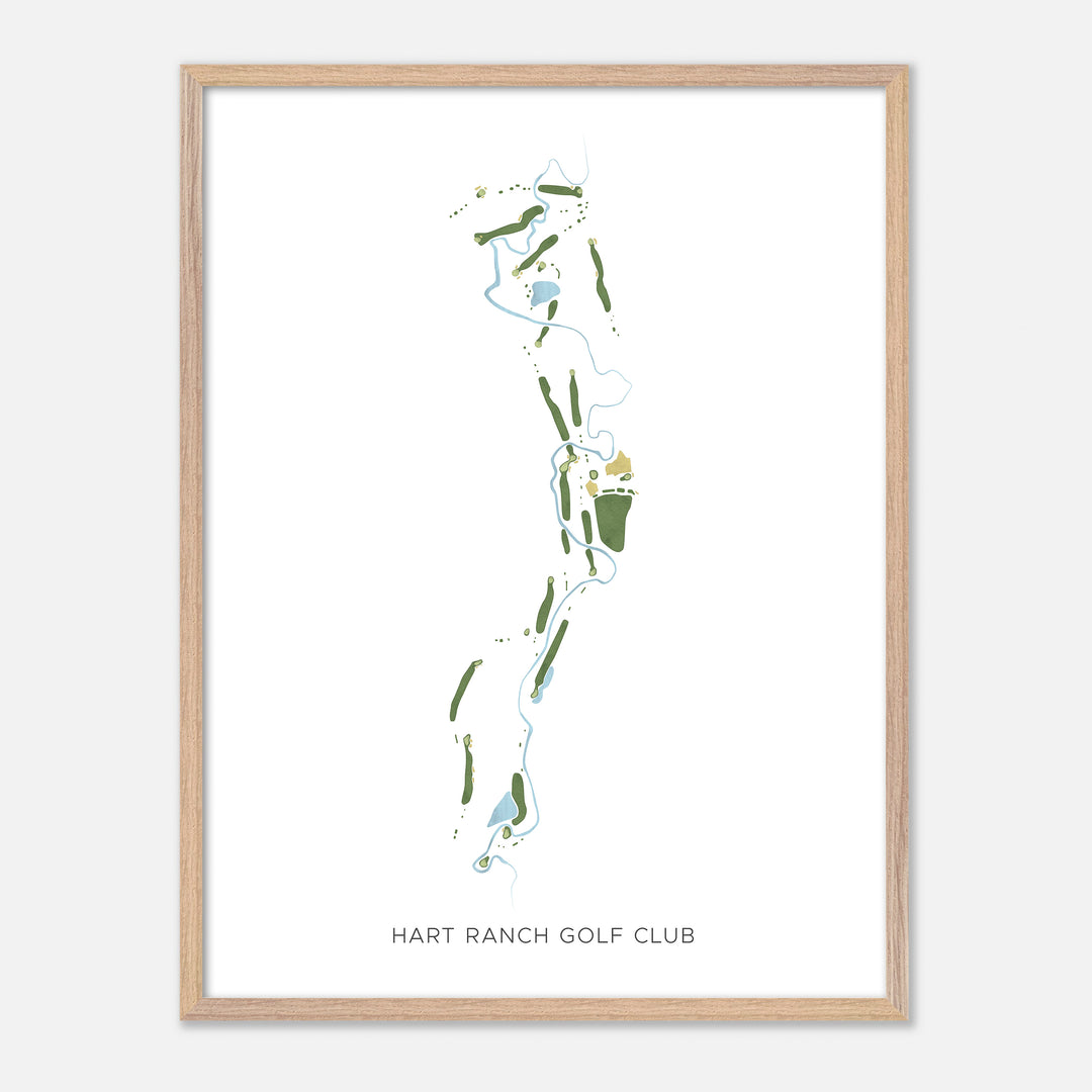 Print of Hart Ranch Golf Club Modern Map
