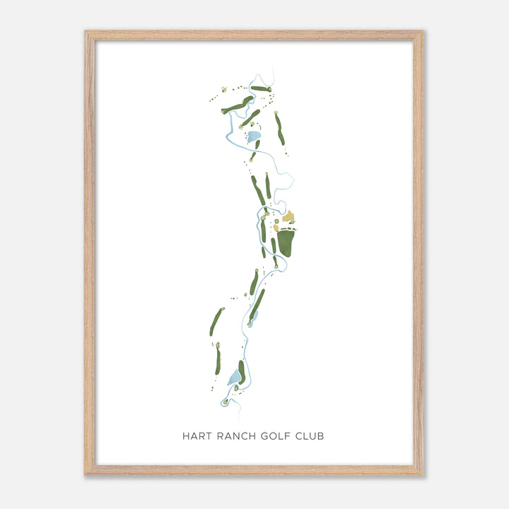 Print of Hart Ranch Golf Club Modern Map