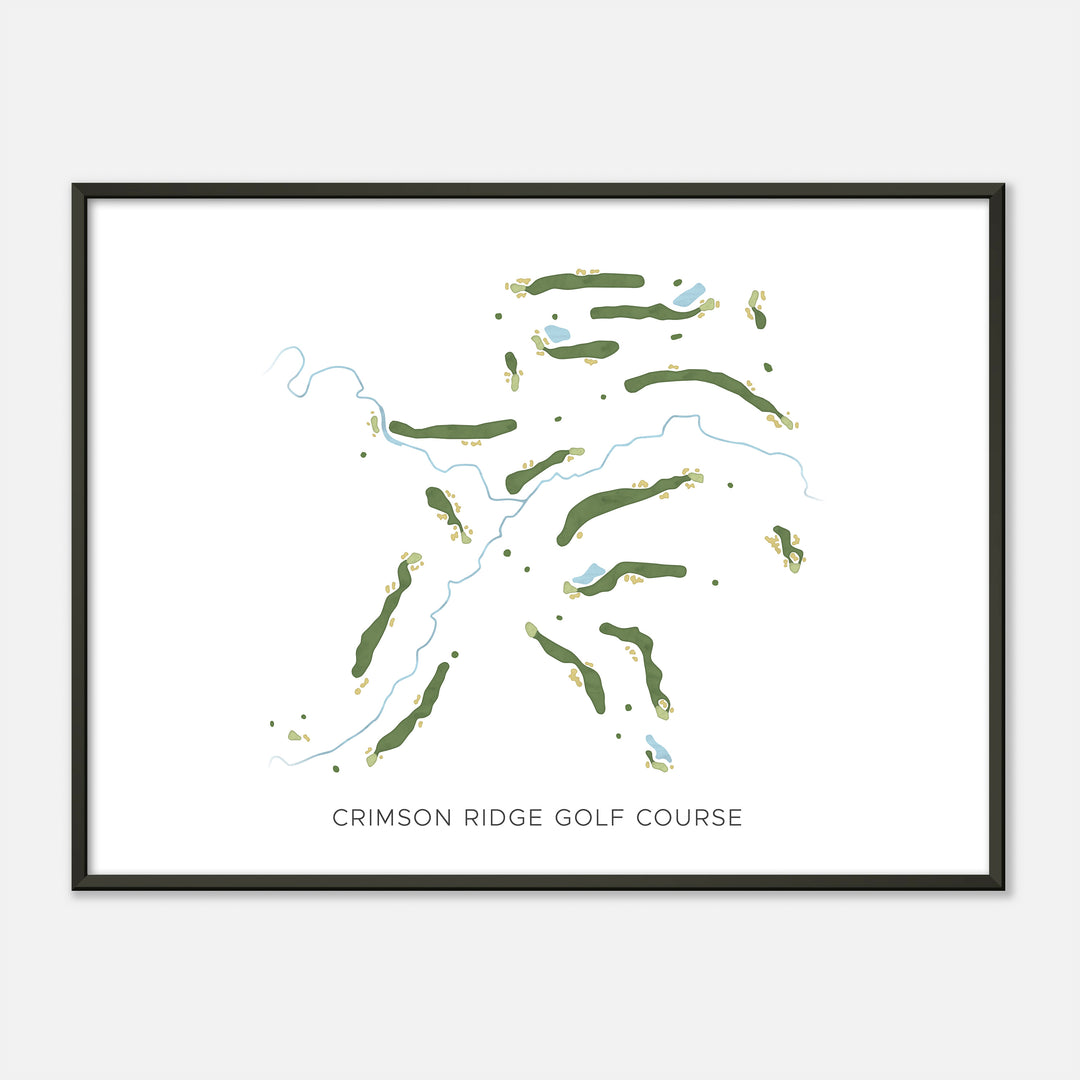 Print of Crimson Ridge Golf Course Modern Map