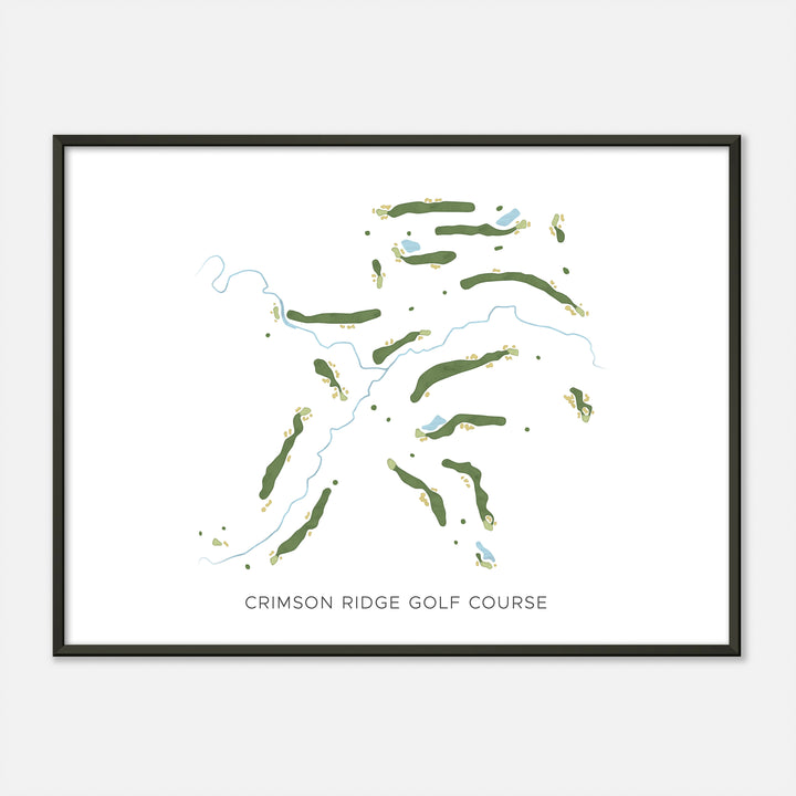Print of Crimson Ridge Golf Course Modern Map