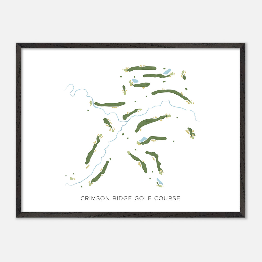 Print of Crimson Ridge Golf Course Modern Map