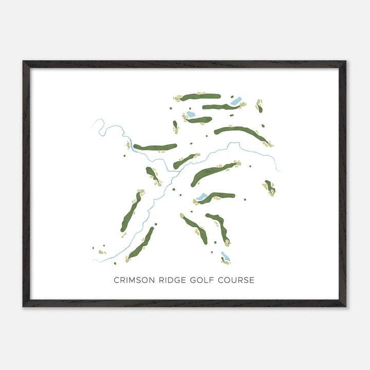 Print of Crimson Ridge Golf Course Modern Map
