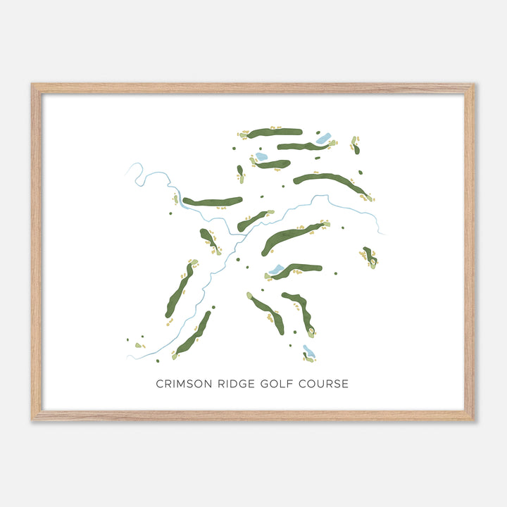 Print of Crimson Ridge Golf Course Modern Map