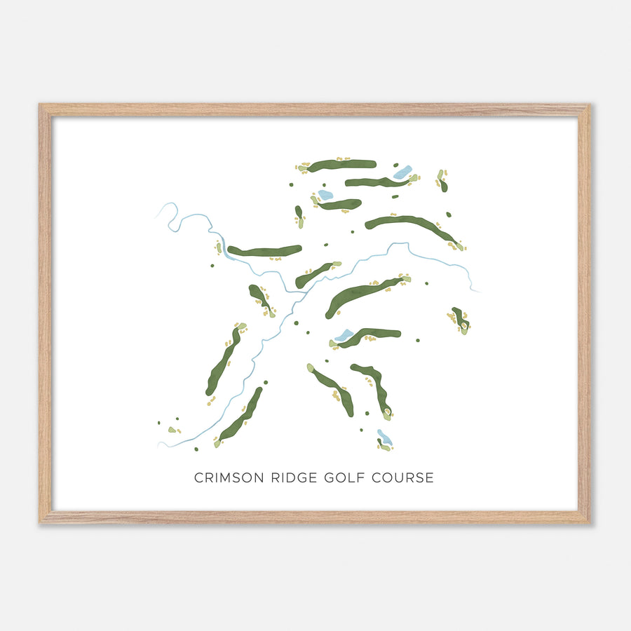 Print of Crimson Ridge Golf Course Modern Map