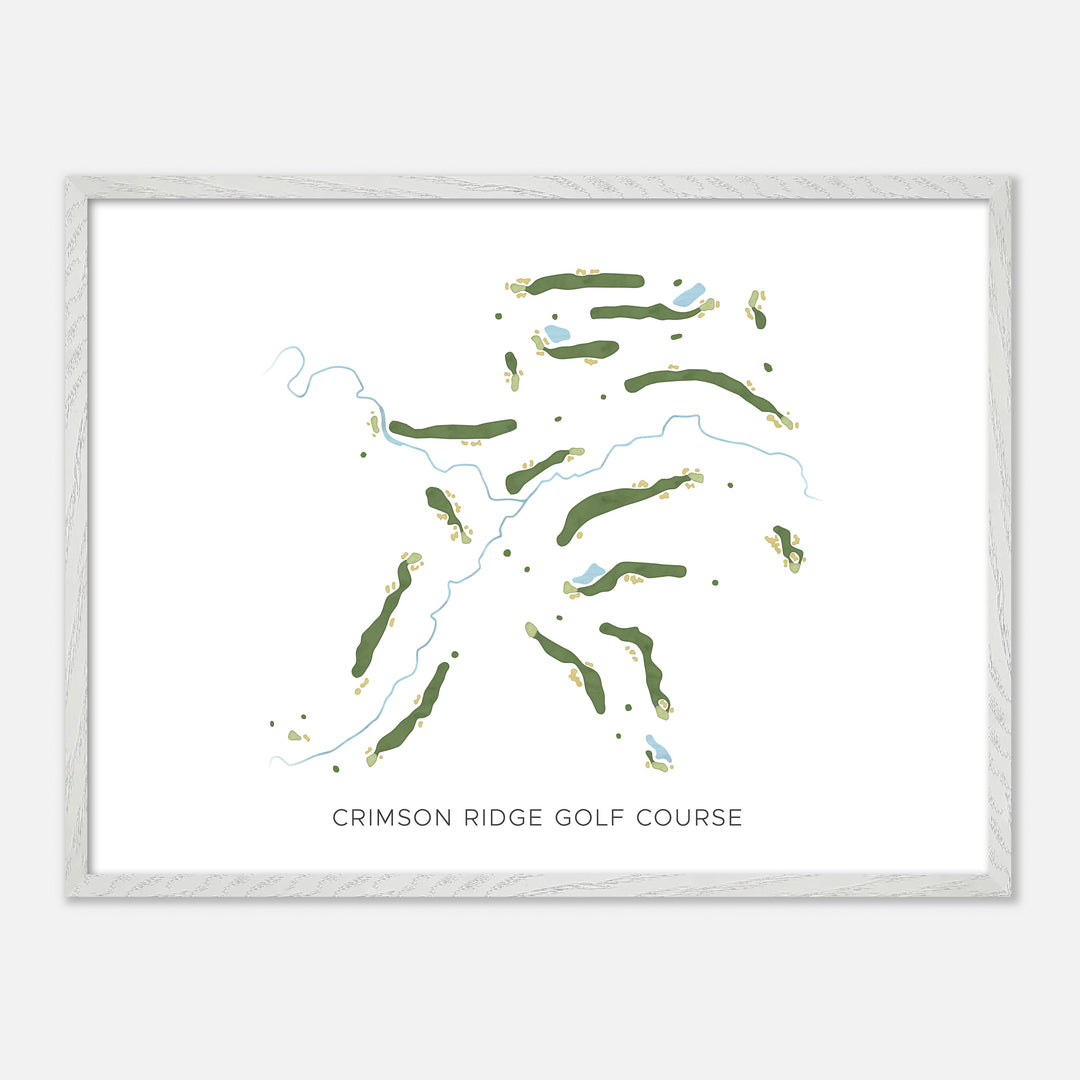 Print of Crimson Ridge Golf Course Modern Map