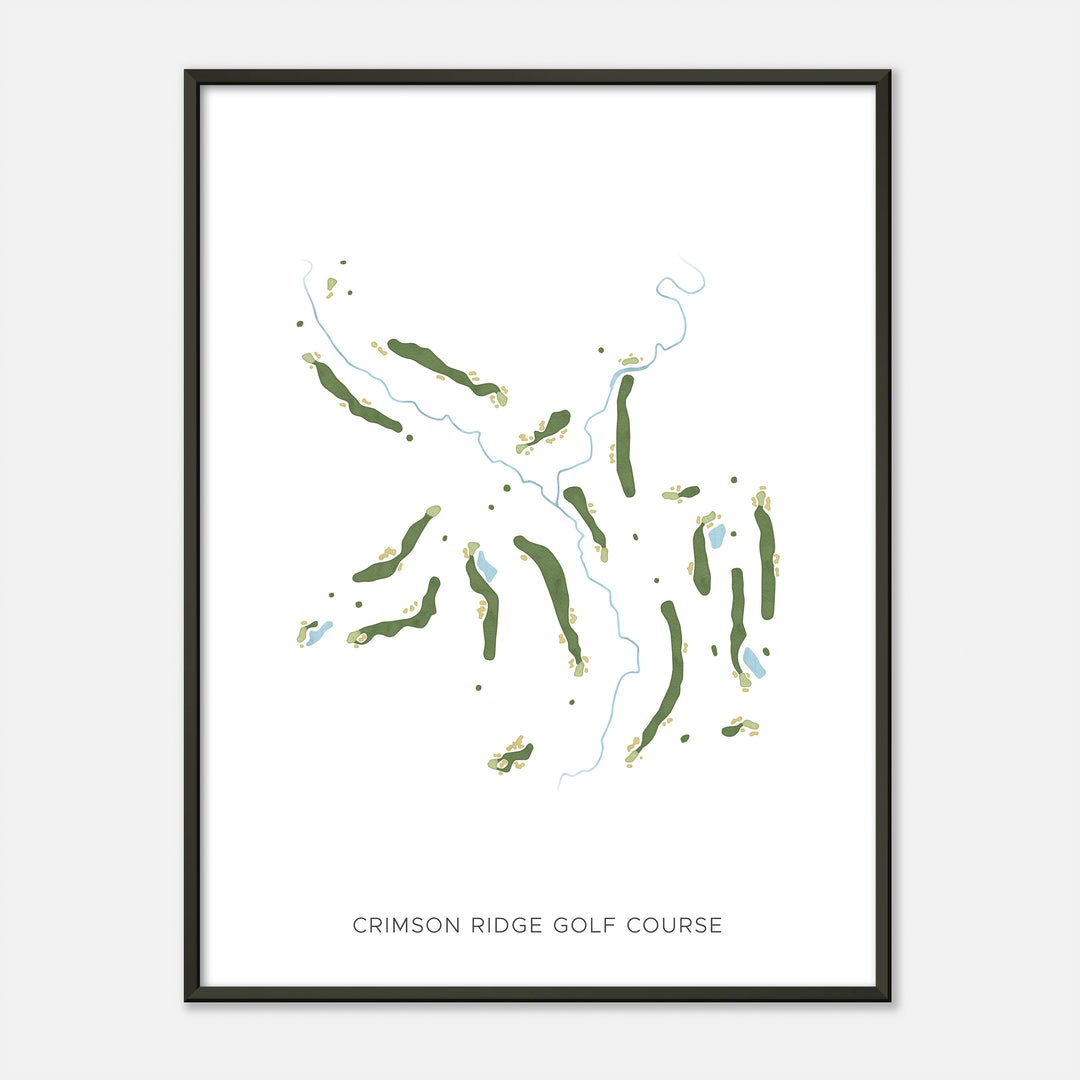 Print of Crimson Ridge Golf Course Modern Map