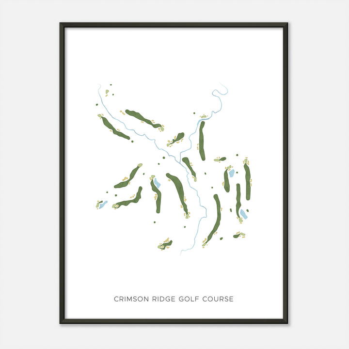 Print of Crimson Ridge Golf Course Modern Map