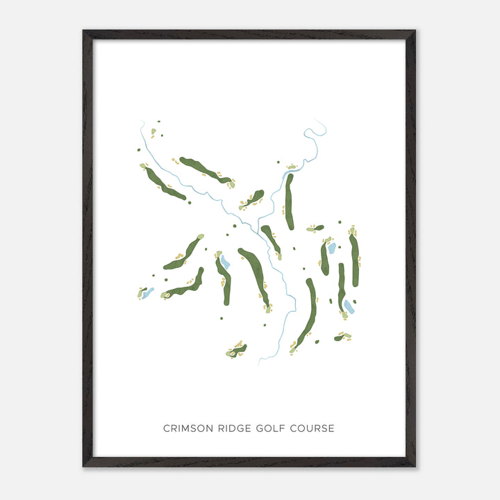 Print of Crimson Ridge Golf Course Modern Map