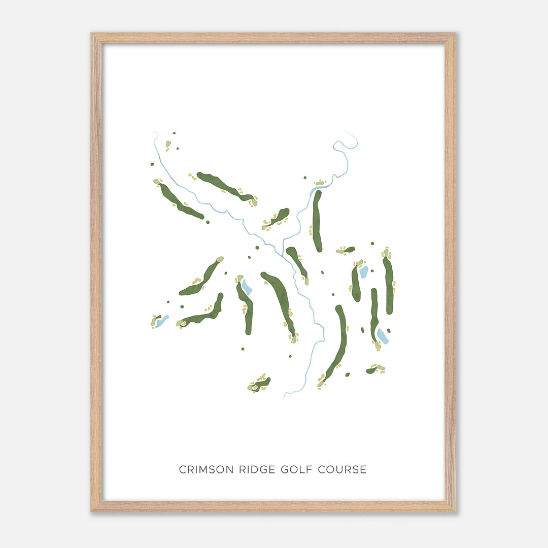 Print of Crimson Ridge Golf Course Modern Map