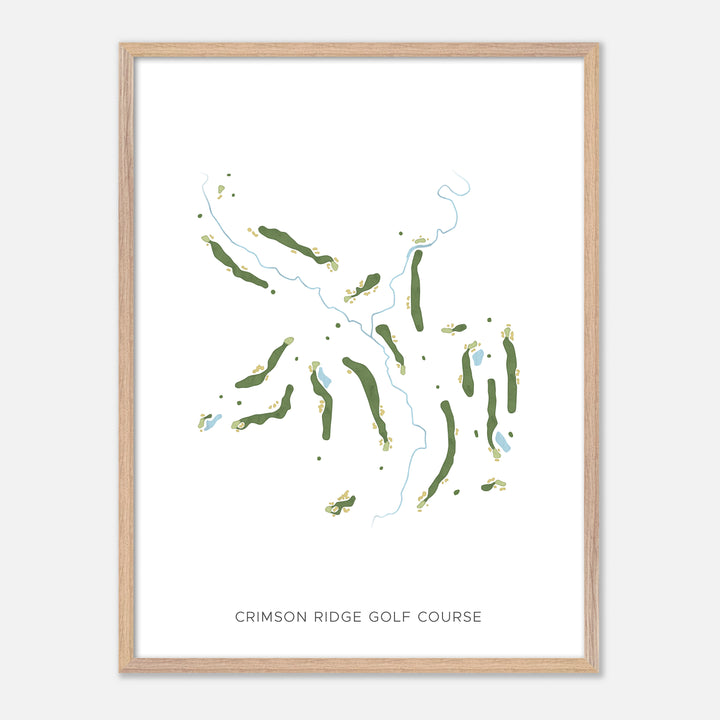 Print of Crimson Ridge Golf Course Modern Map