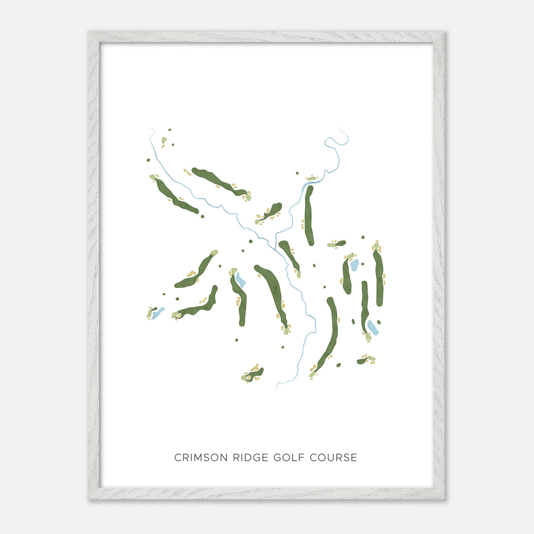 Print of Crimson Ridge Golf Course Modern Map