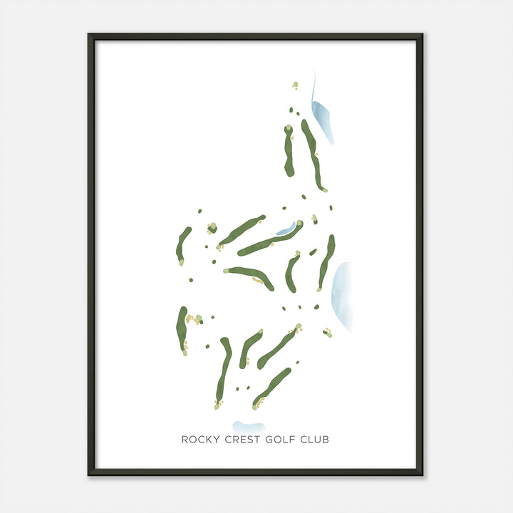 Print of Rocky Crest Golf Club Modern Map