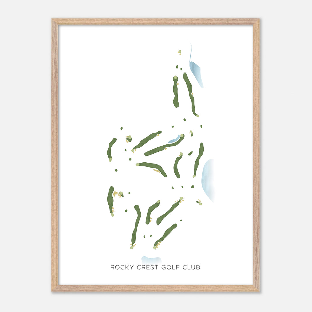 Print of Rocky Crest Golf Club Modern Map