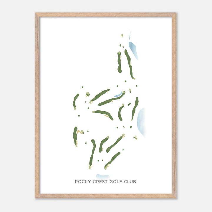 Print of Rocky Crest Golf Club Modern Map