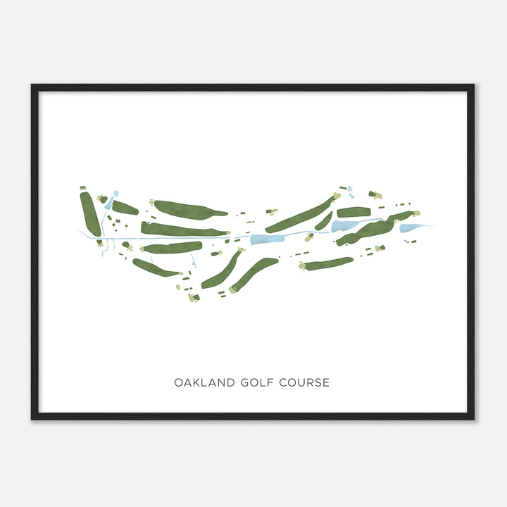 Print of Oakland Golf Course Modern Map