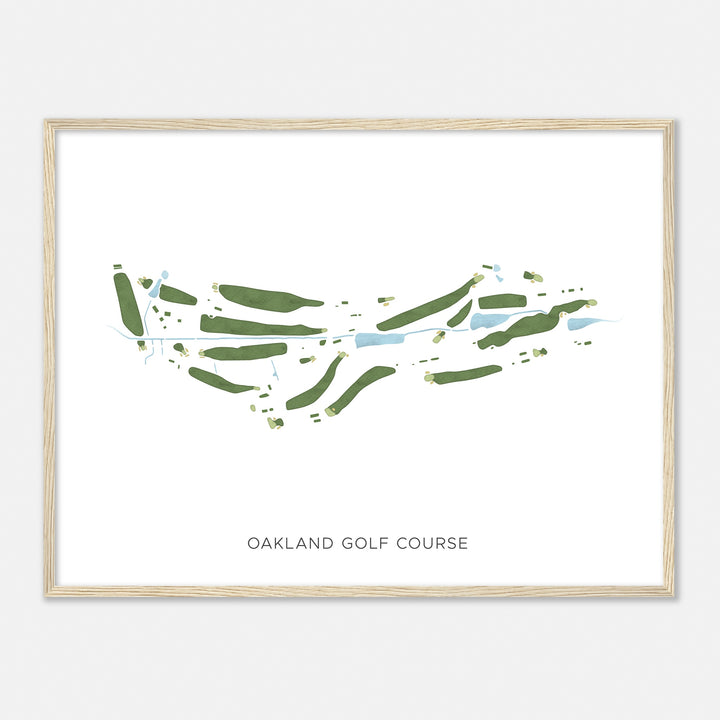 Print of Oakland Golf Course Modern Map
