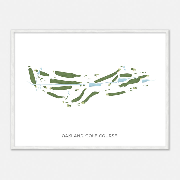Print of Oakland Golf Course Modern Map