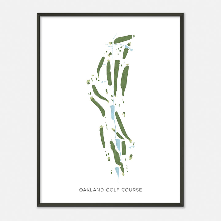 Print of Oakland Golf Course Modern Map
