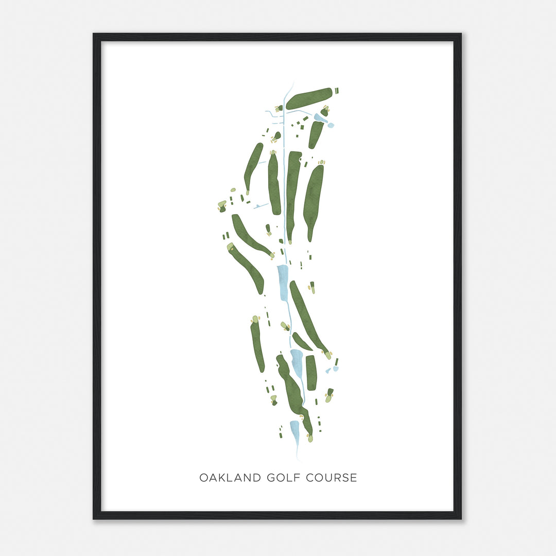 Print of Oakland Golf Course Modern Map