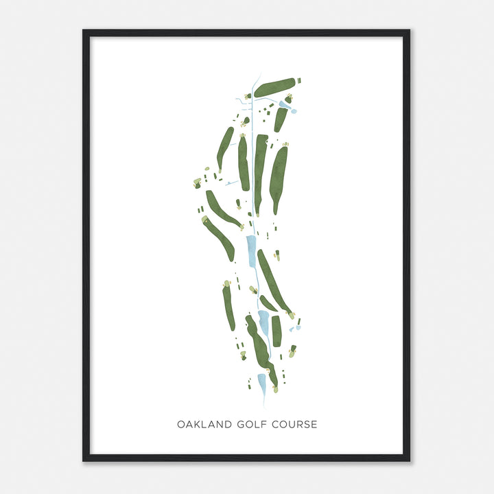 Print of Oakland Golf Course Modern Map