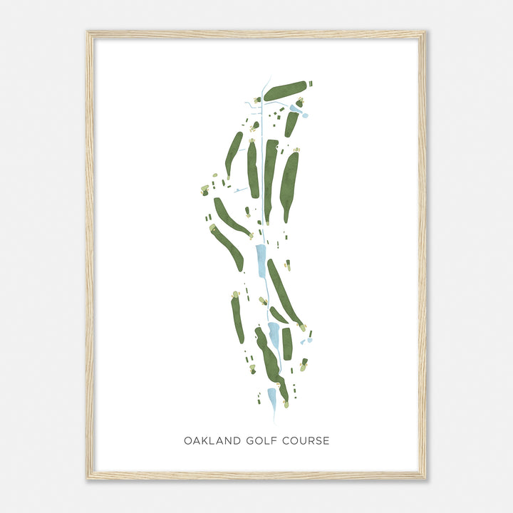 Print of Oakland Golf Course Modern Map