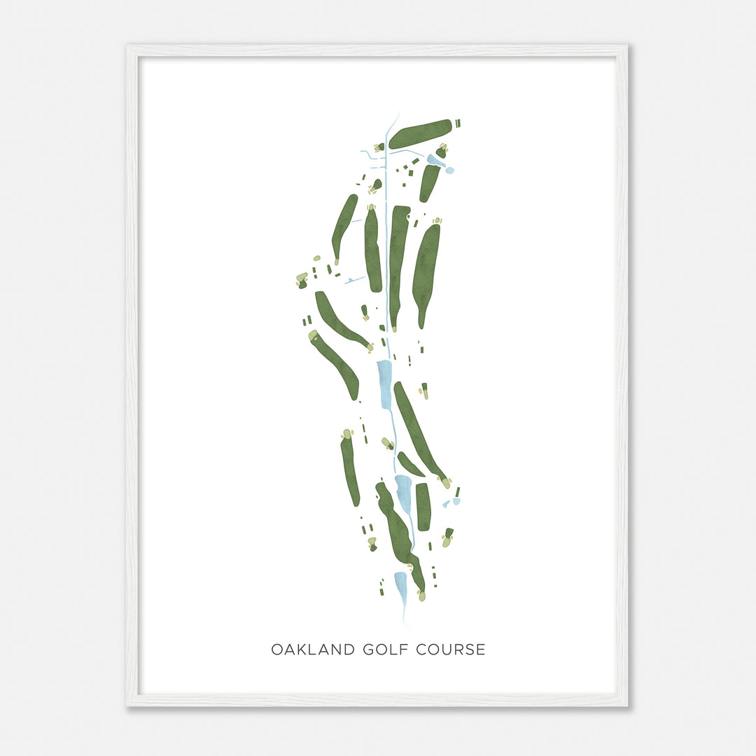 Print of Oakland Golf Course Modern Map