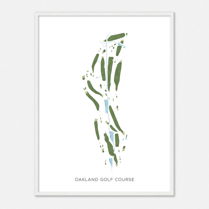 Print of Oakland Golf Course Modern Map