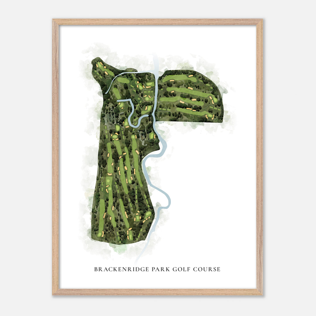 Print of Brackenridge Park Golf Course Classic Map