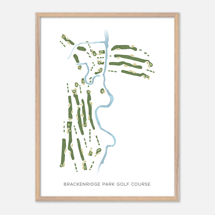 Print of Brackenridge Park Golf Course Modern Map