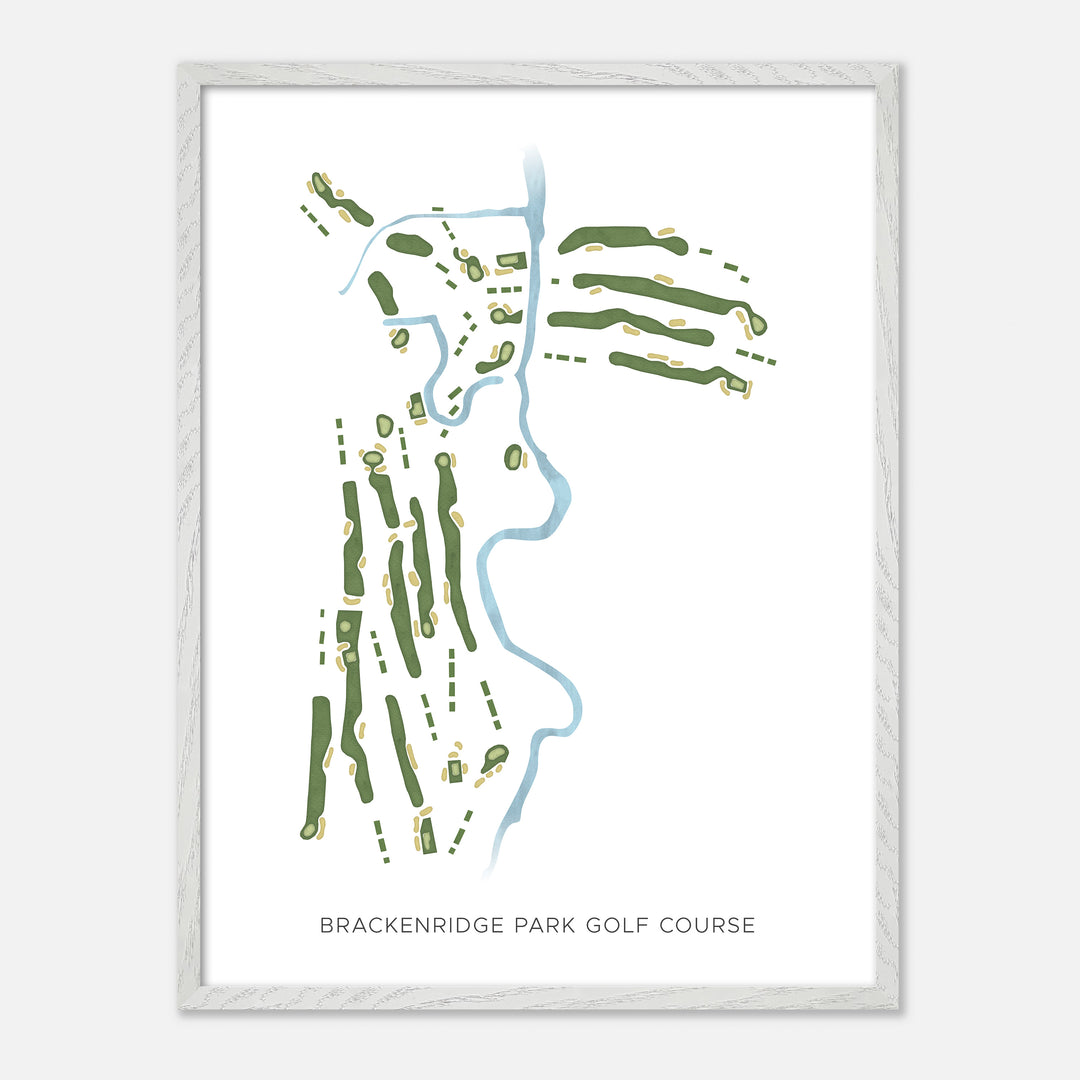 Print of Brackenridge Park Golf Course Modern Map