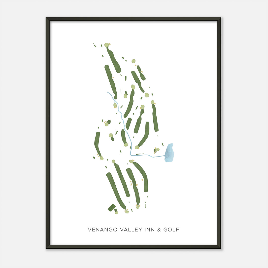 Print of Venango Valley Inn & Golf Modern Map