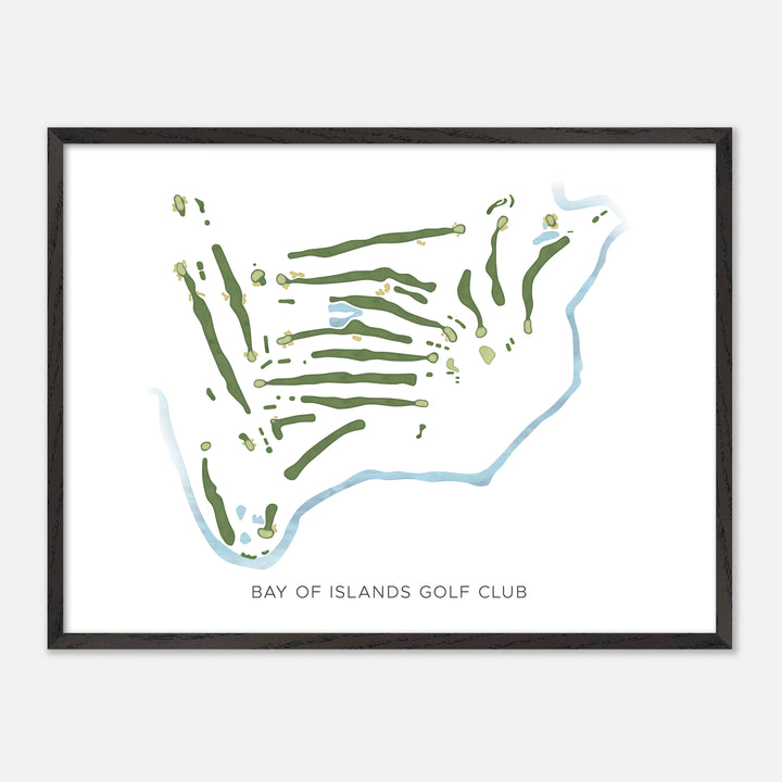 Print of Bay Of Islands Golf Club Modern Map