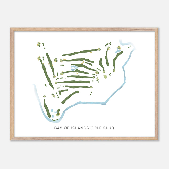 Print of Bay Of Islands Golf Club Modern Map