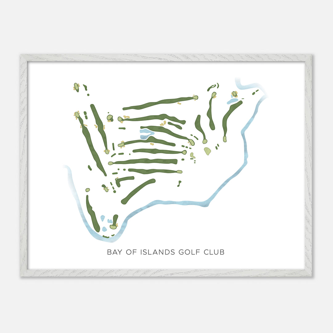 Print of Bay Of Islands Golf Club Modern Map