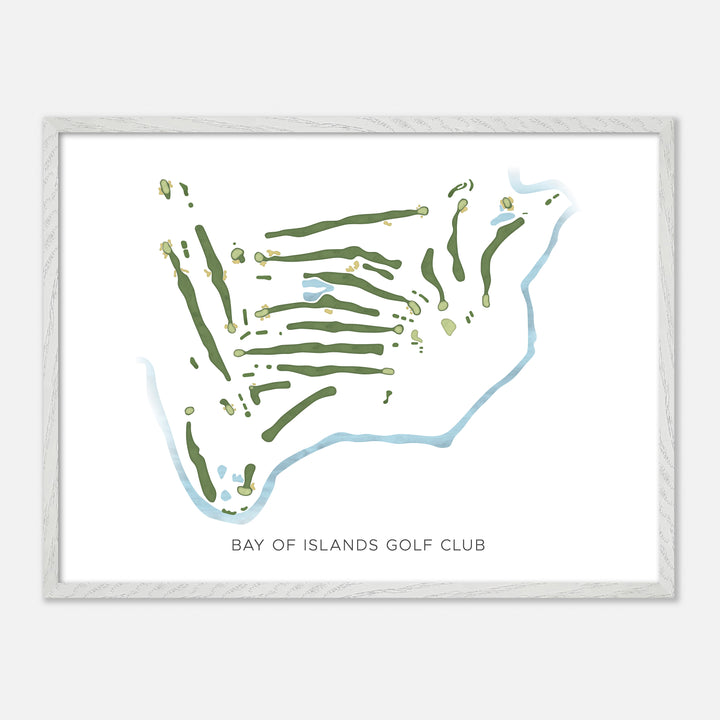 Print of Bay Of Islands Golf Club Modern Map