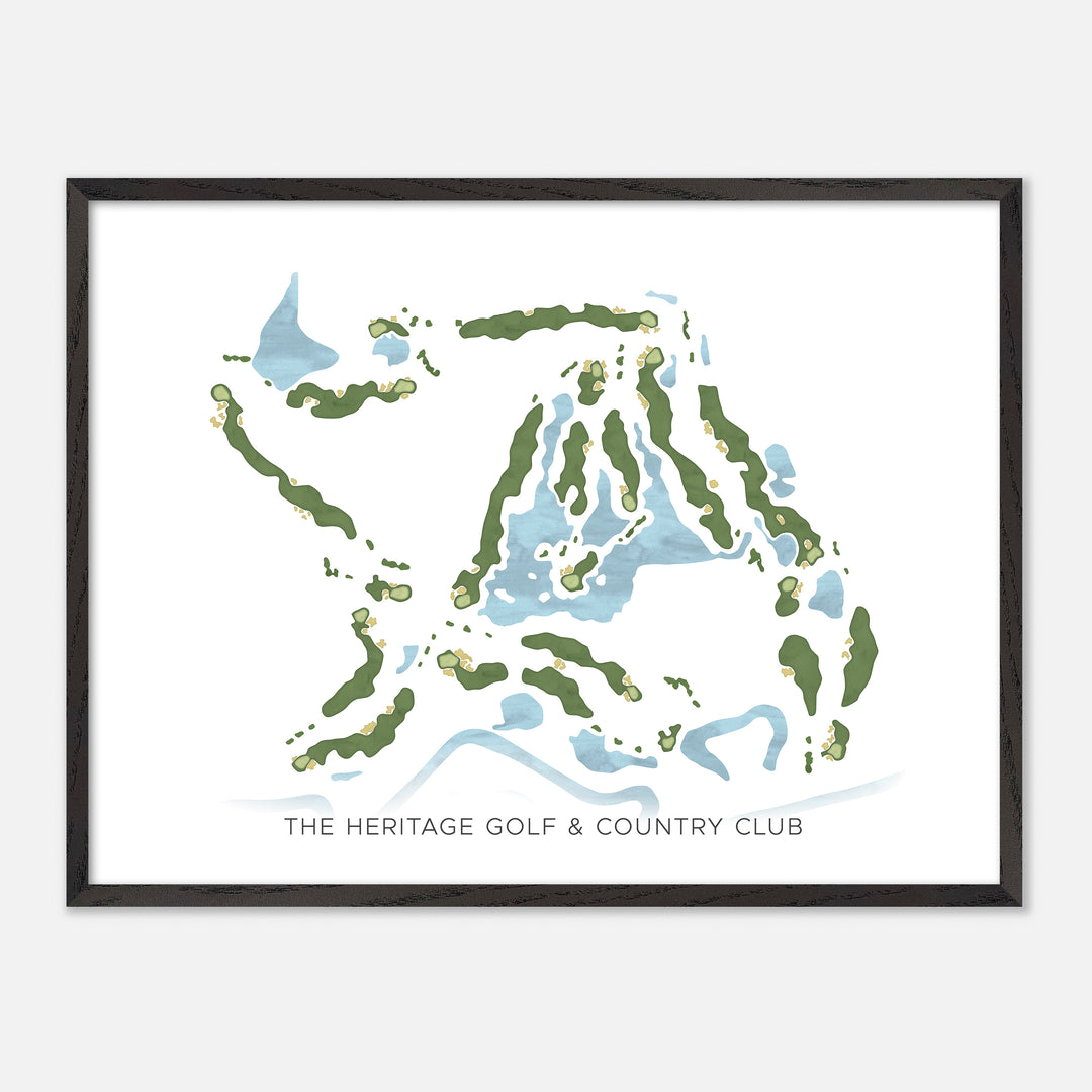 Print of The Heritage Golf & Country Club Modern Map