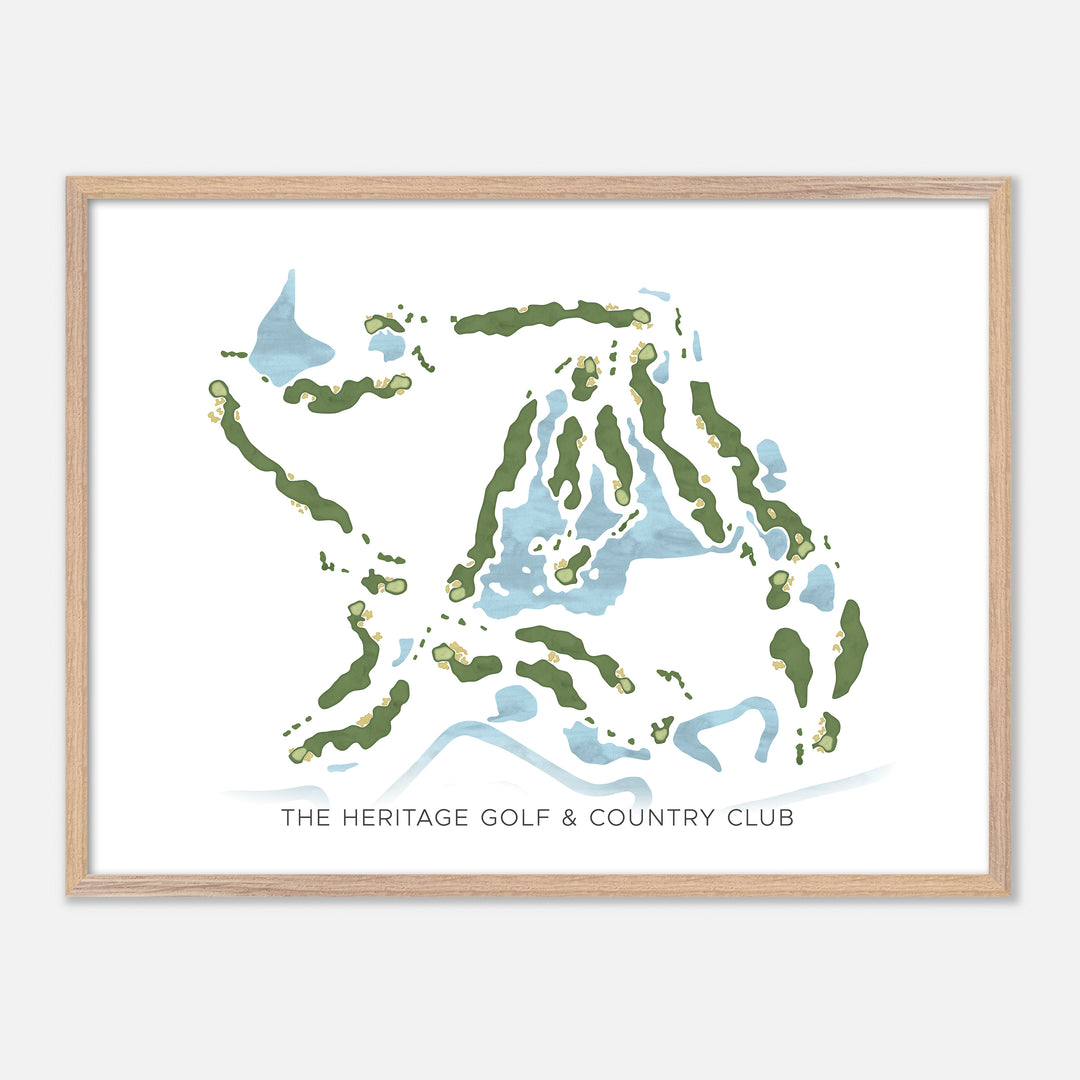 Print of The Heritage Golf & Country Club Modern Map