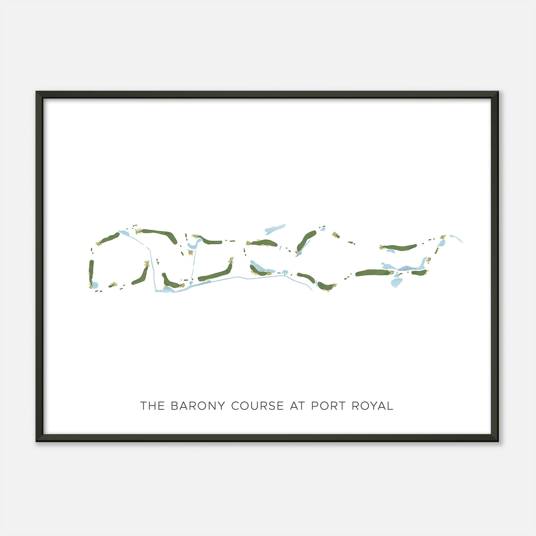 Print of The Barony Course At Port Royal Modern Map