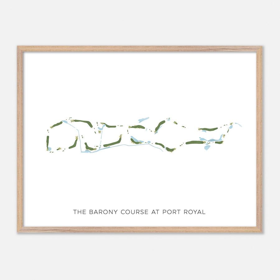 Print of The Barony Course At Port Royal Modern Map