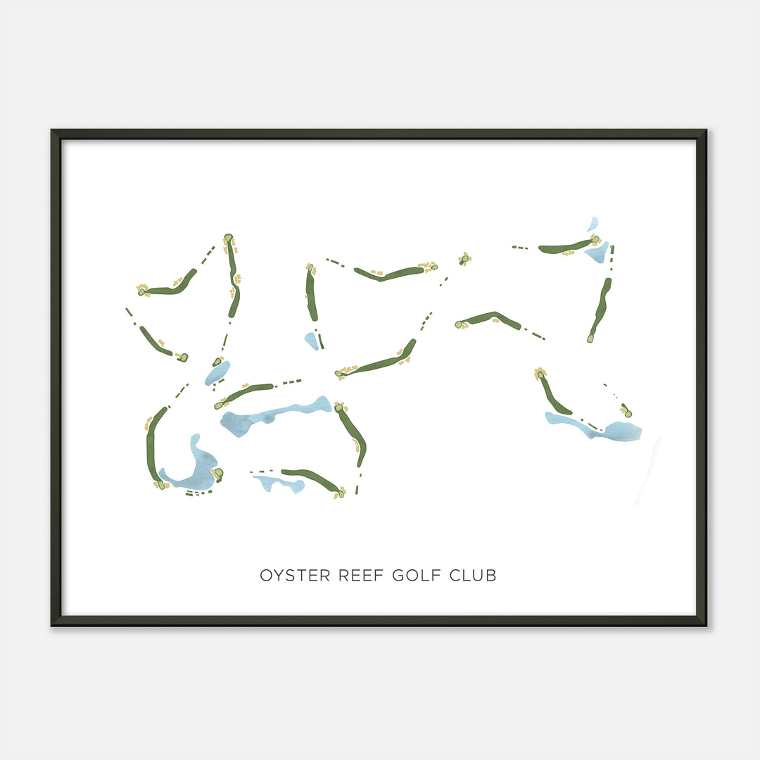 Print of Oyster Reef Golf Club Modern Map