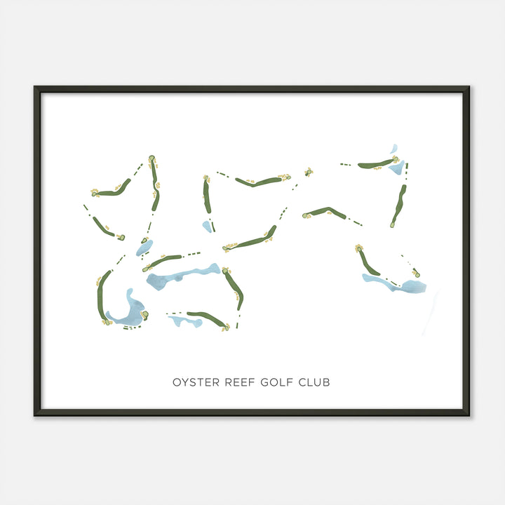 Print of Oyster Reef Golf Club Modern Map