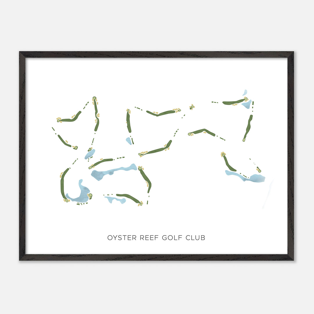 Print of Oyster Reef Golf Club Modern Map