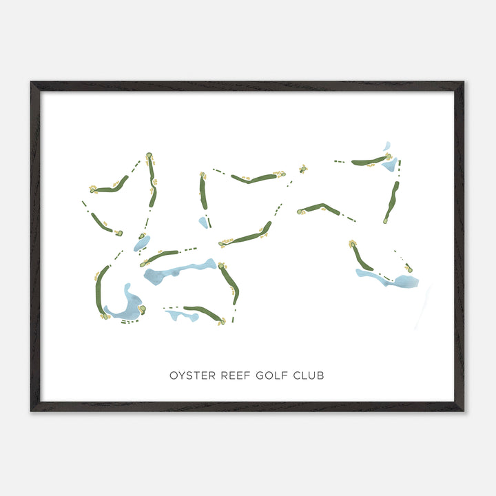 Print of Oyster Reef Golf Club Modern Map